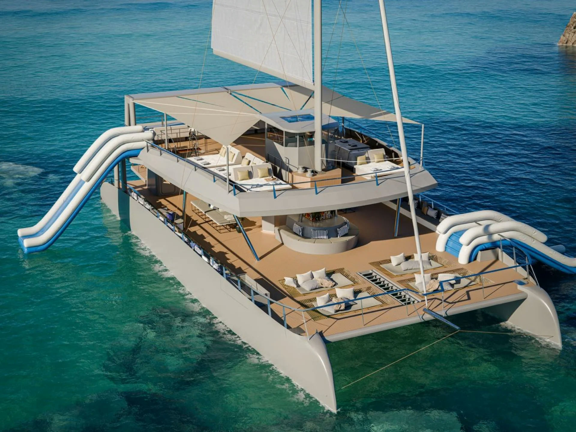 AZUL CATAMARAN, 24.1 m Custom Event Catamaran 24m charter yacht